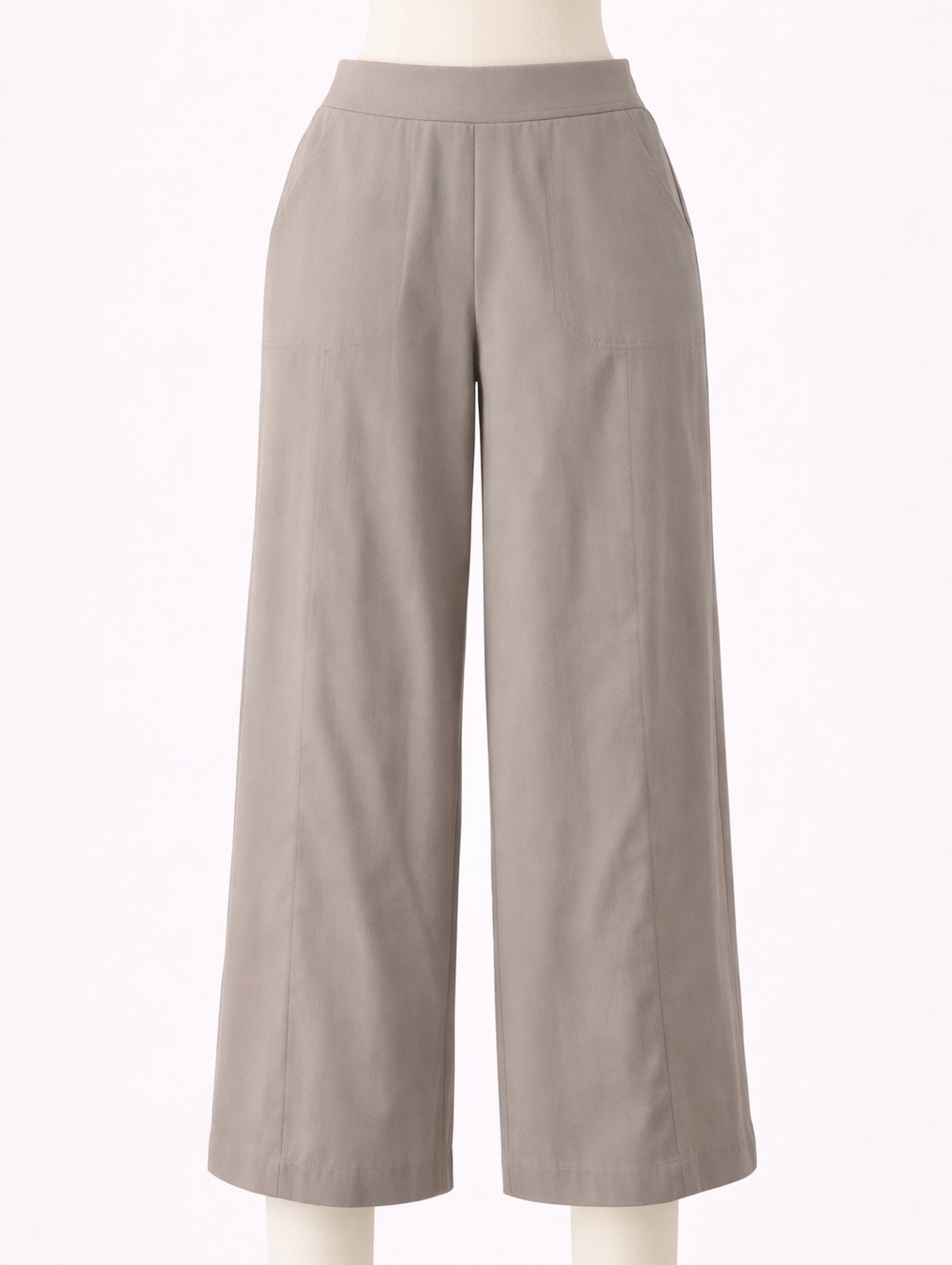 Max Studio Cropped Wide Leg Pants – Size Small – Gray Pull-On Elastic Waist